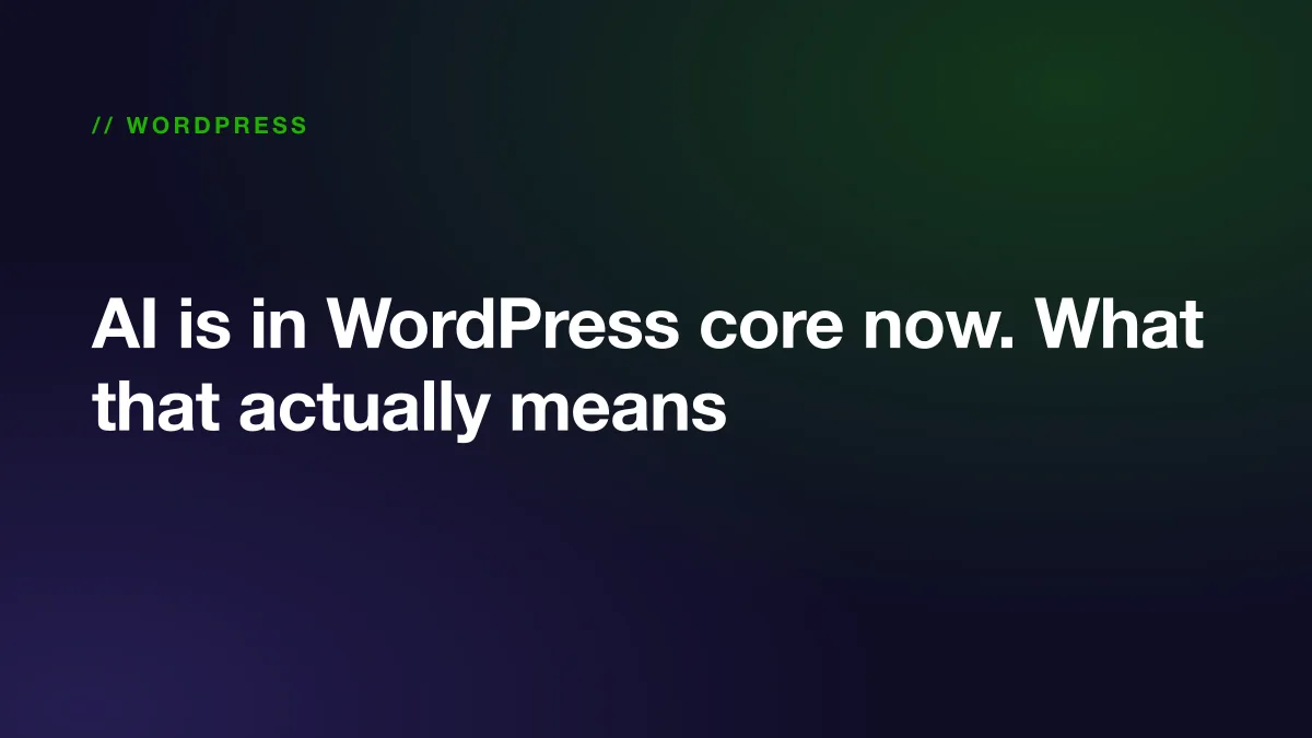 The WordPress Settings Connectors screen listing AI provider connections