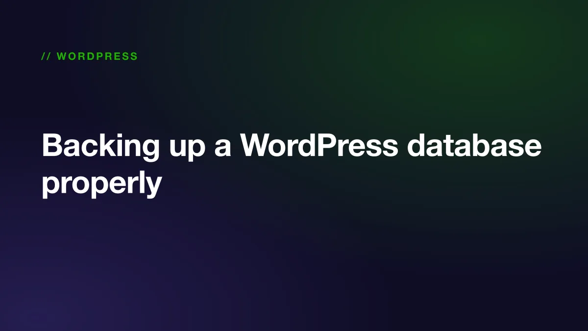 A WordPress database export being written to a .sql file