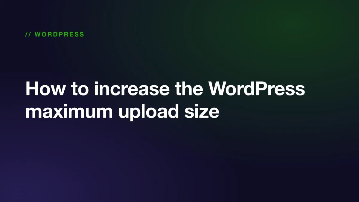 The WordPress media uploader showing a maximum upload file size limit