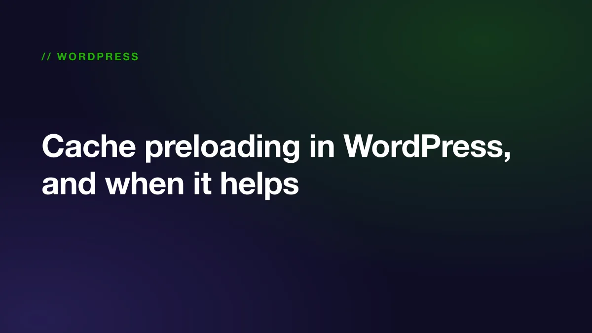 Preloading a WordPress page cache by crawling the XML sitemap