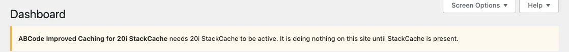 The plugin tells you when StackCache is missing rather than sitting there doing nothing