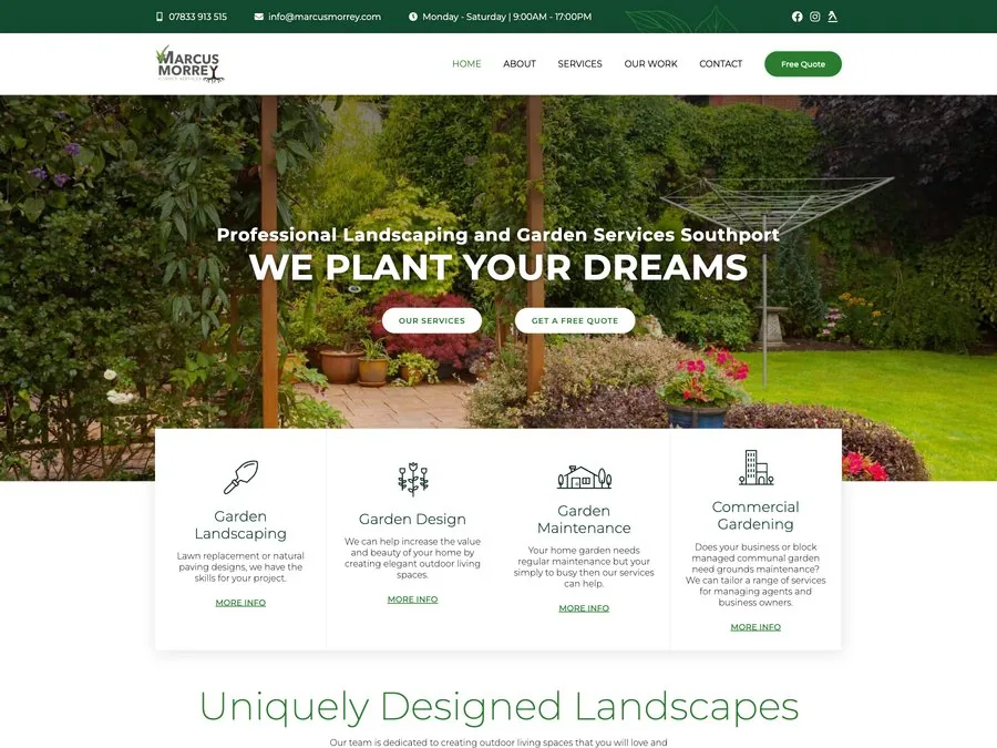 The Marcus Morrey website homepage