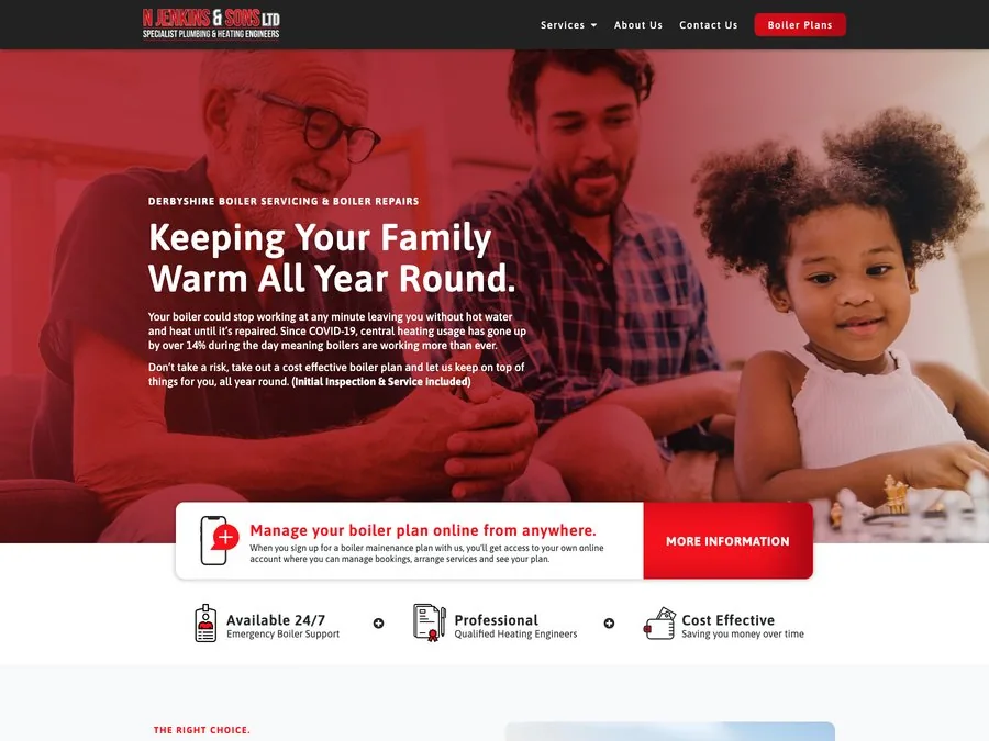 The N Jenkins & Sons website homepage