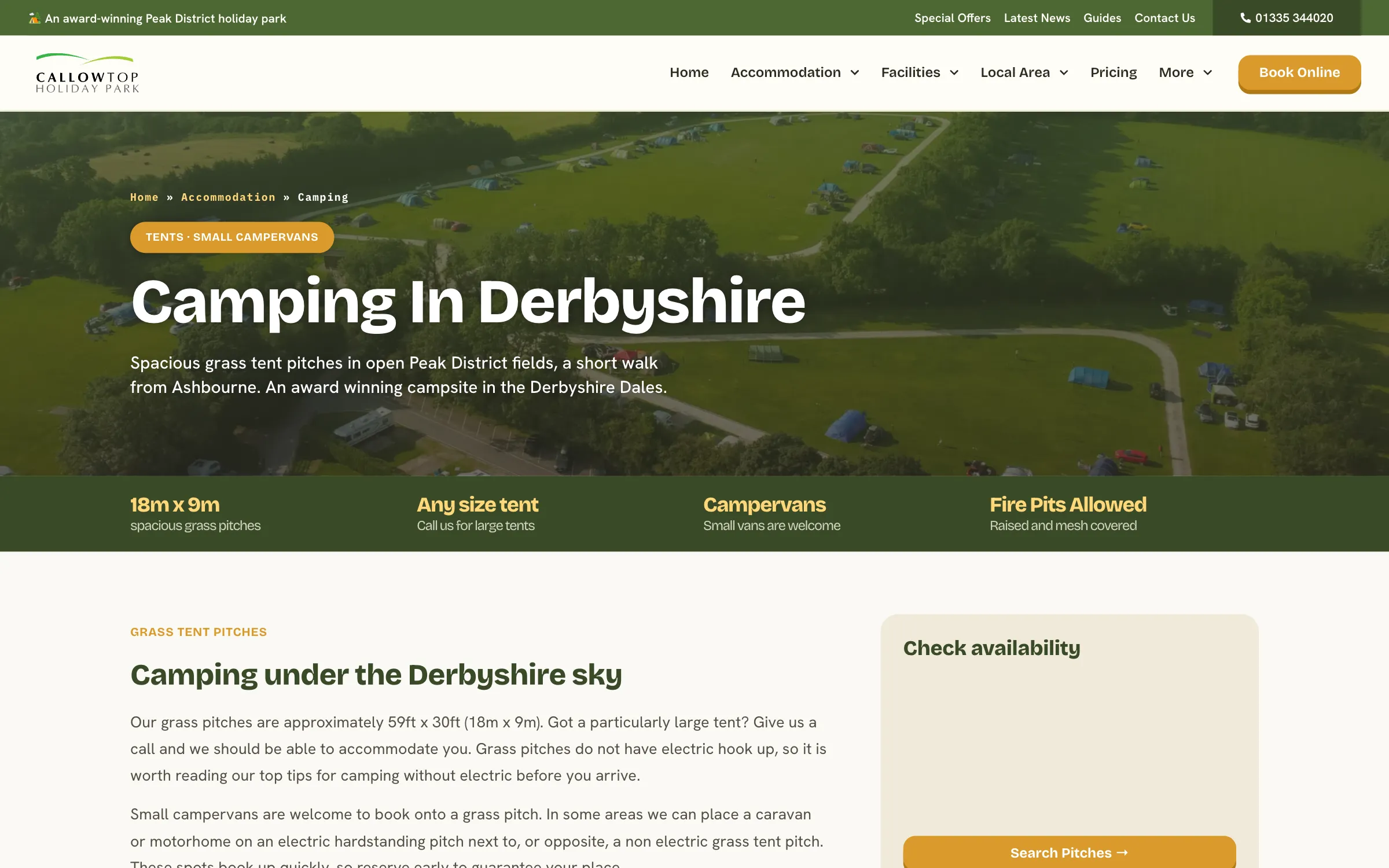 Camping in Derbyshire