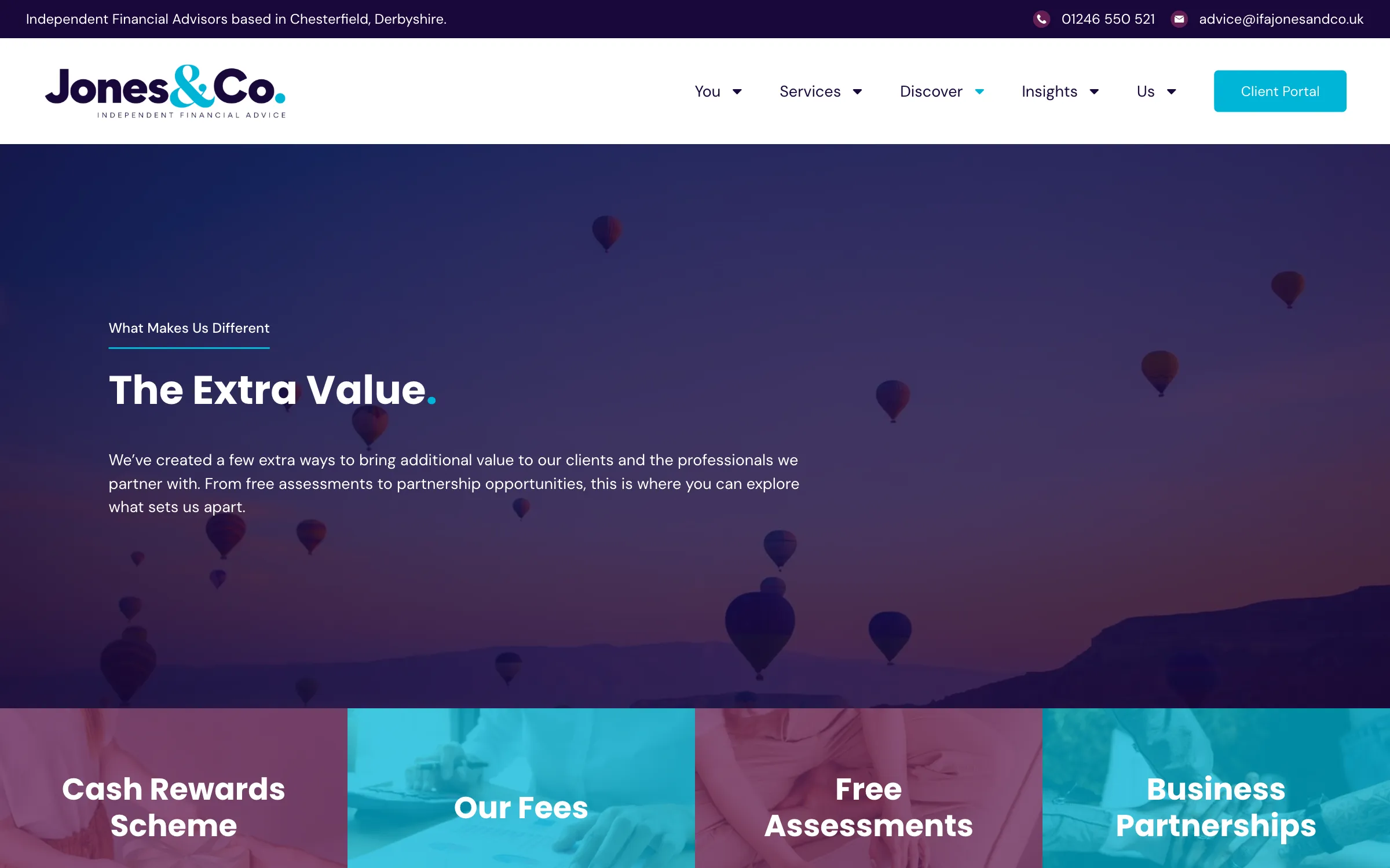 The discover page: fees, partnerships and extras