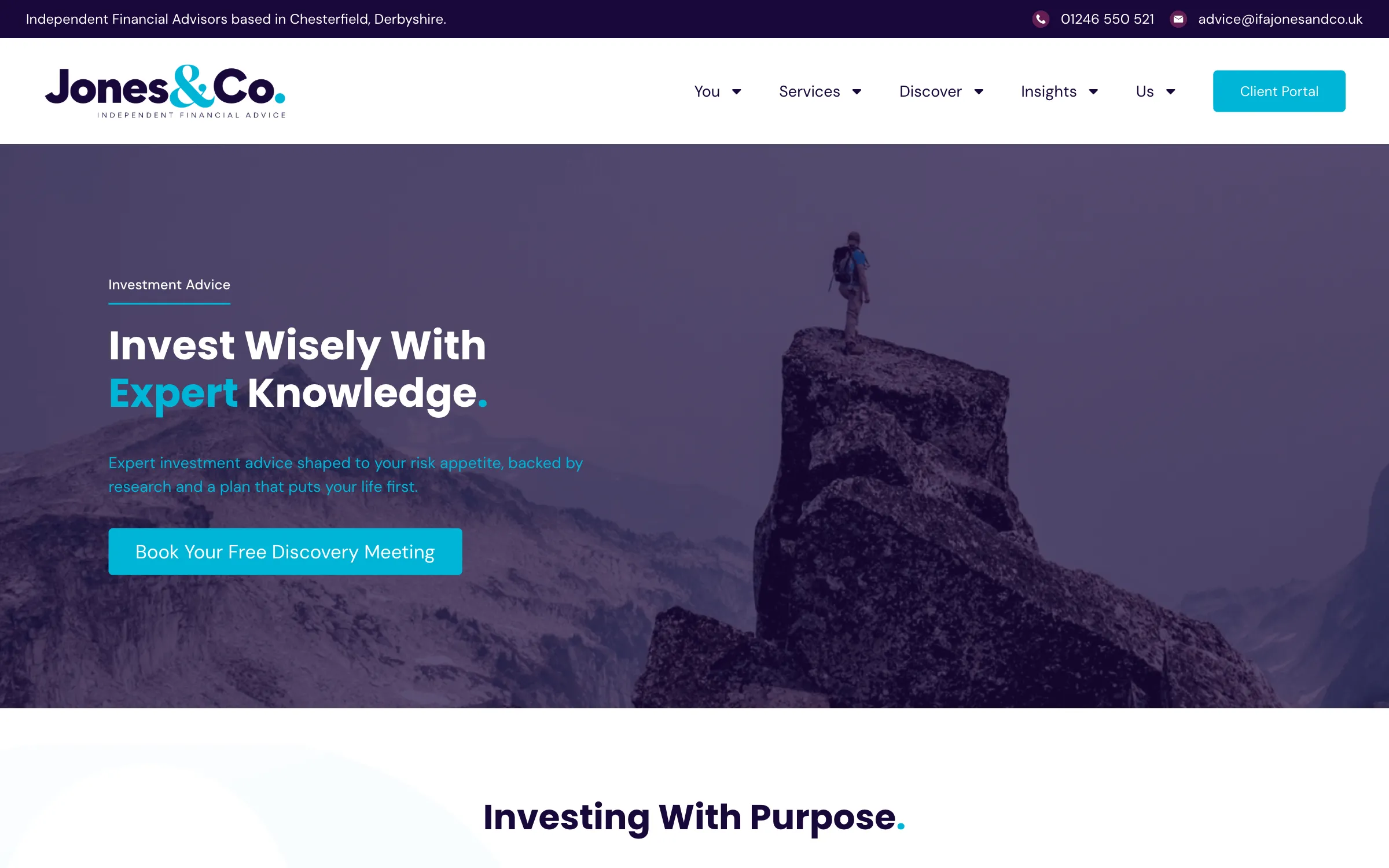 The investment advice page