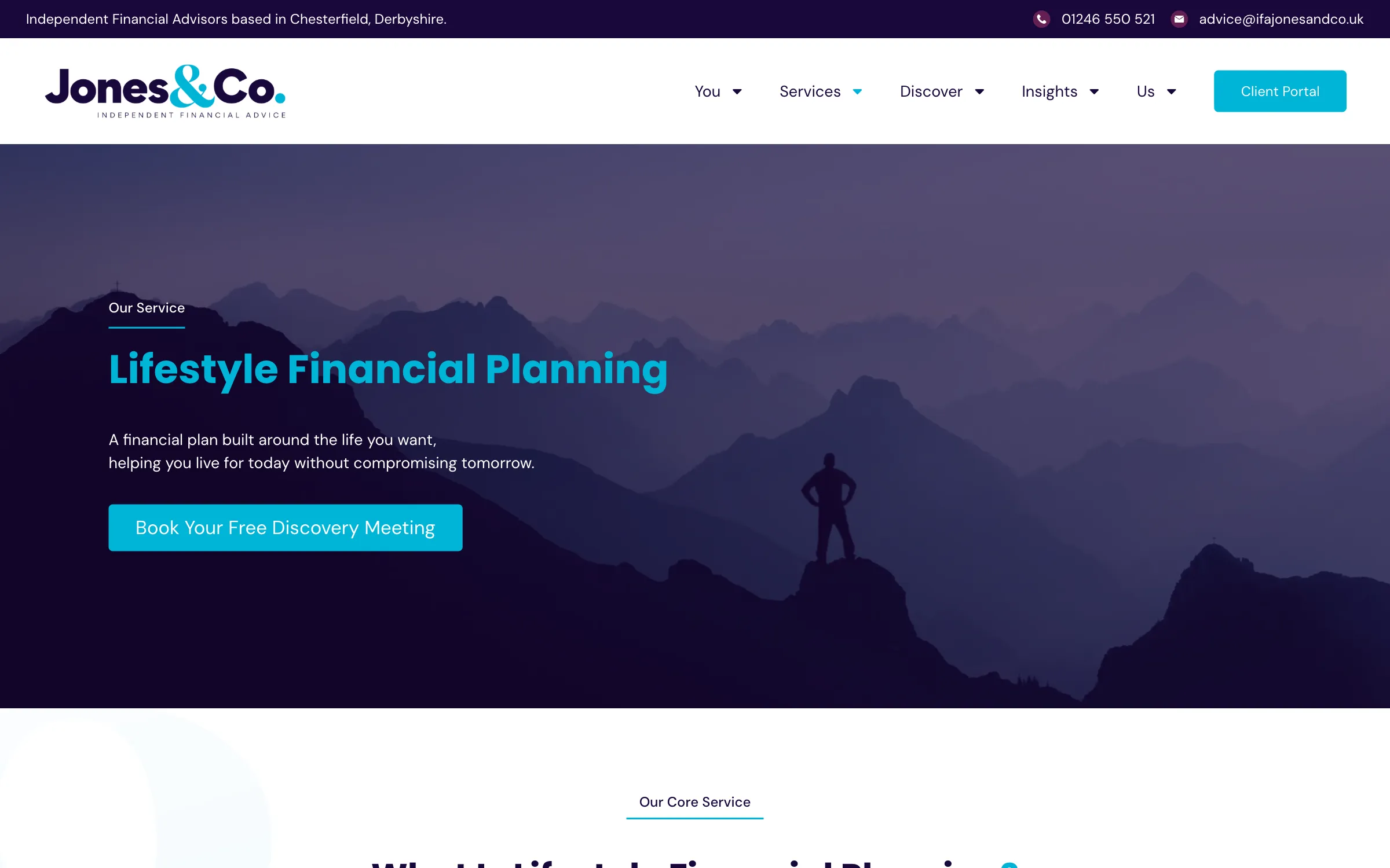 The lifestyle financial planning services page