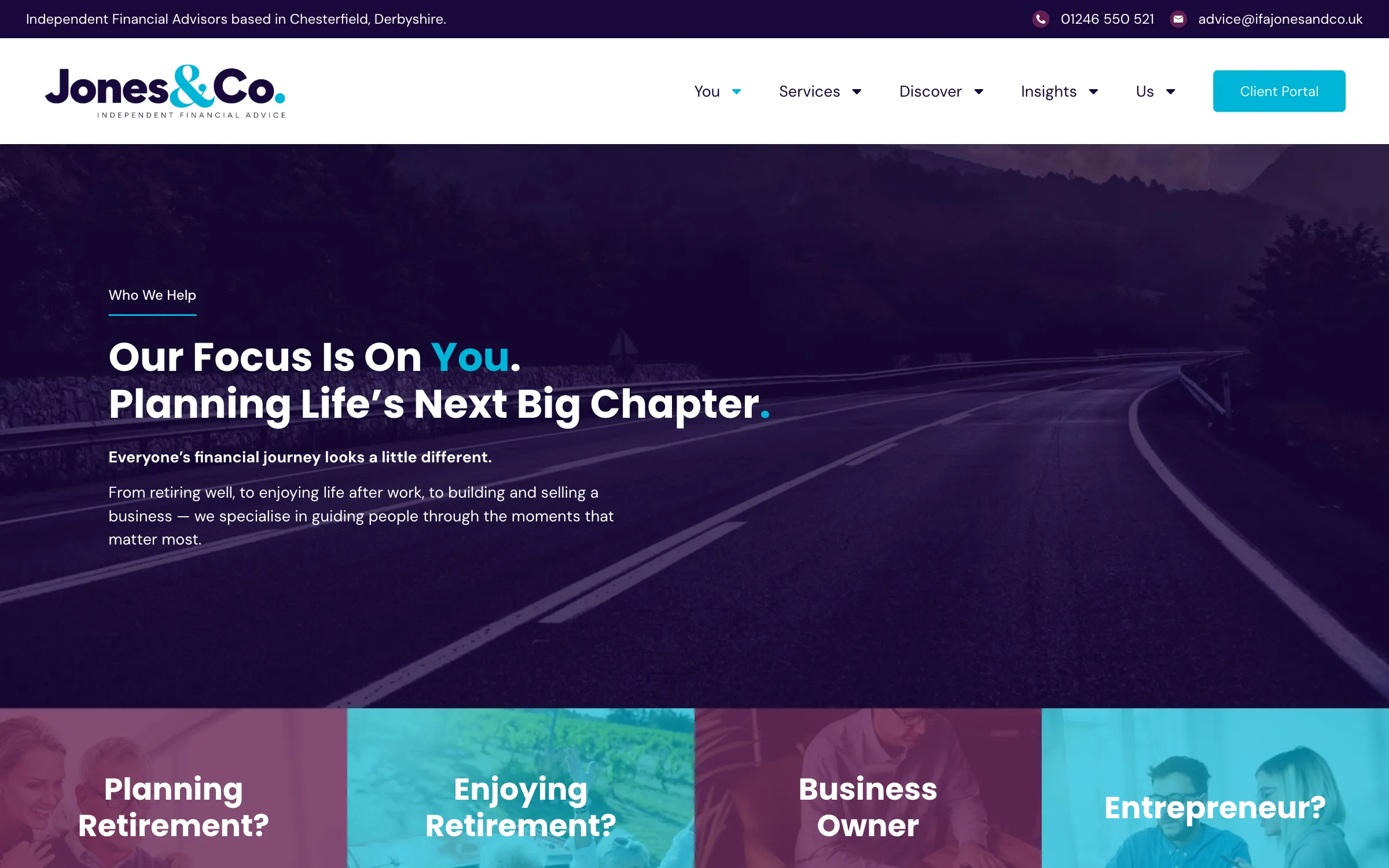 The tailored financial planning page
