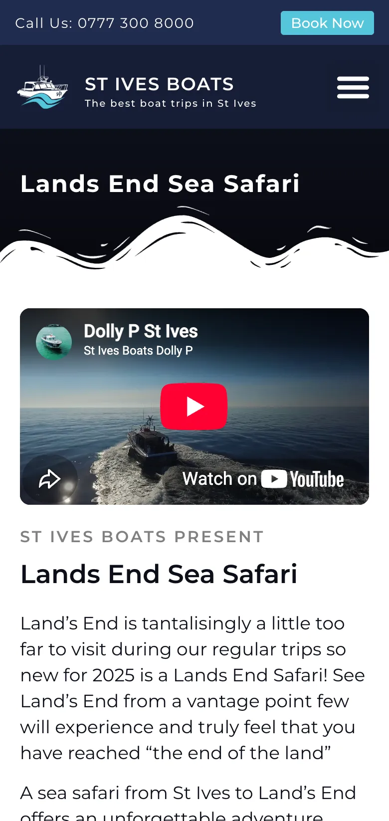 The Lands End safari on mobile