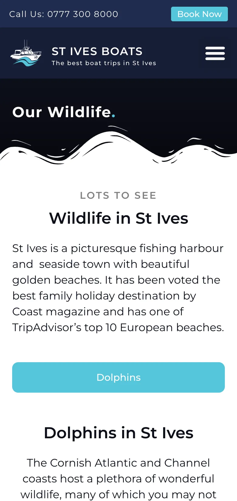 The wildlife guide on mobile