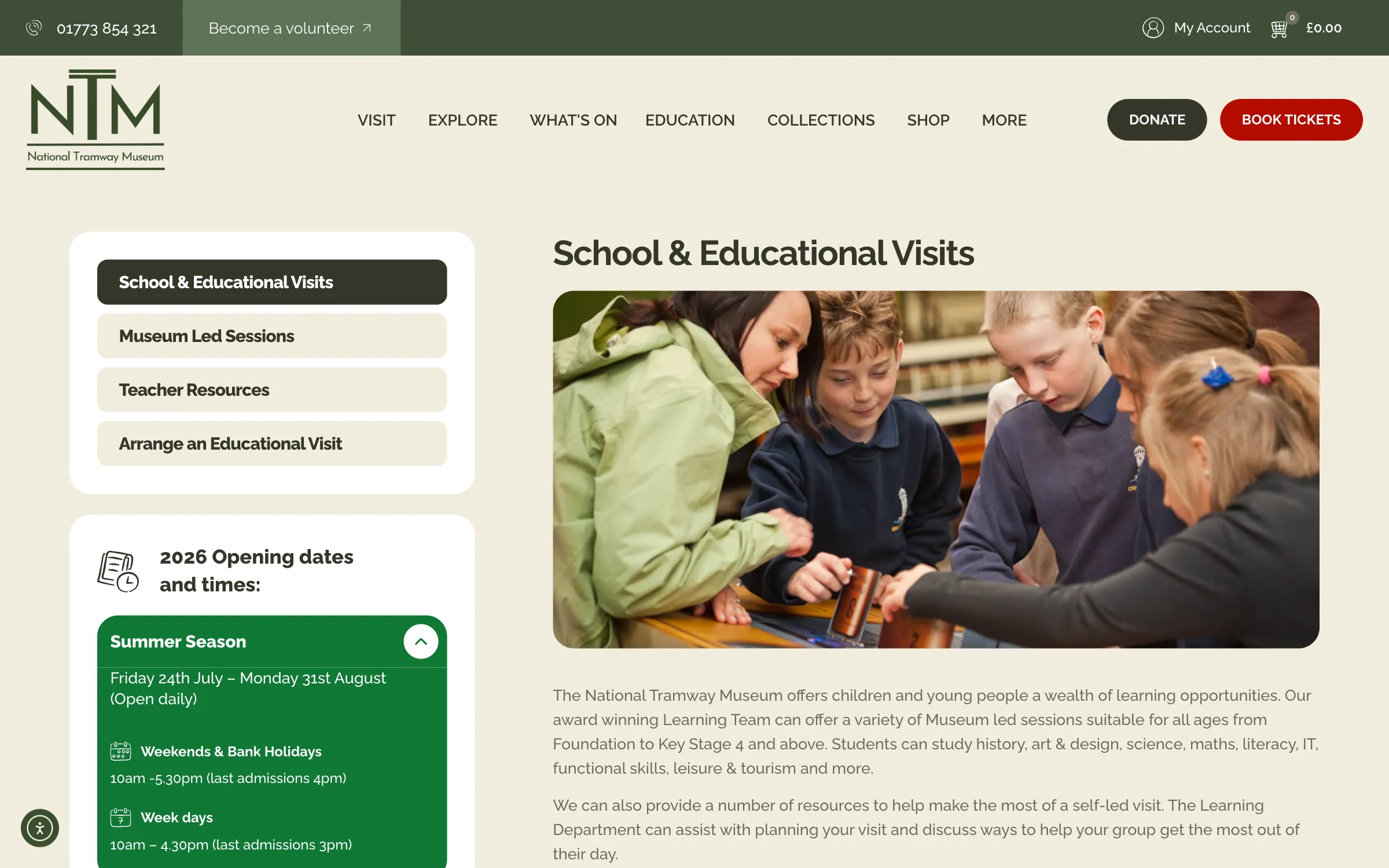 Educational visits for schools