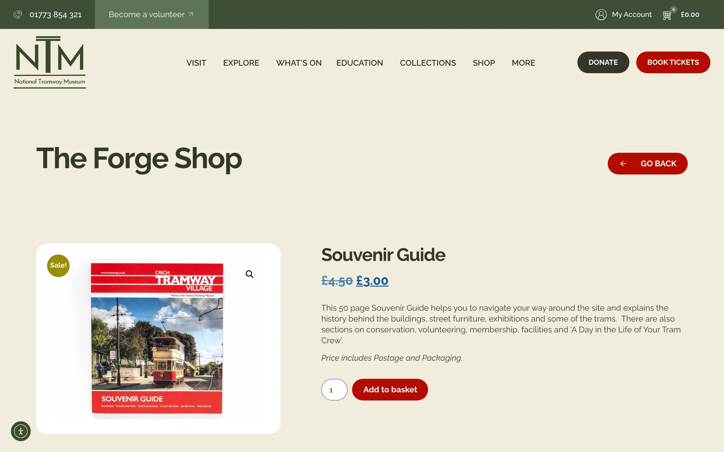 A product page in the Forge Shop