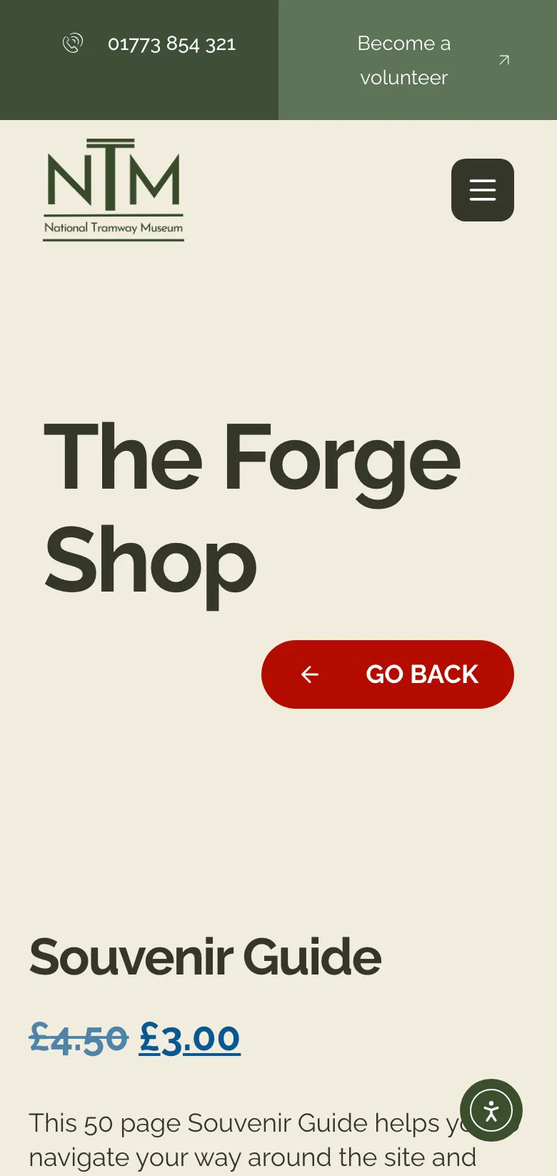 A shop product on mobile