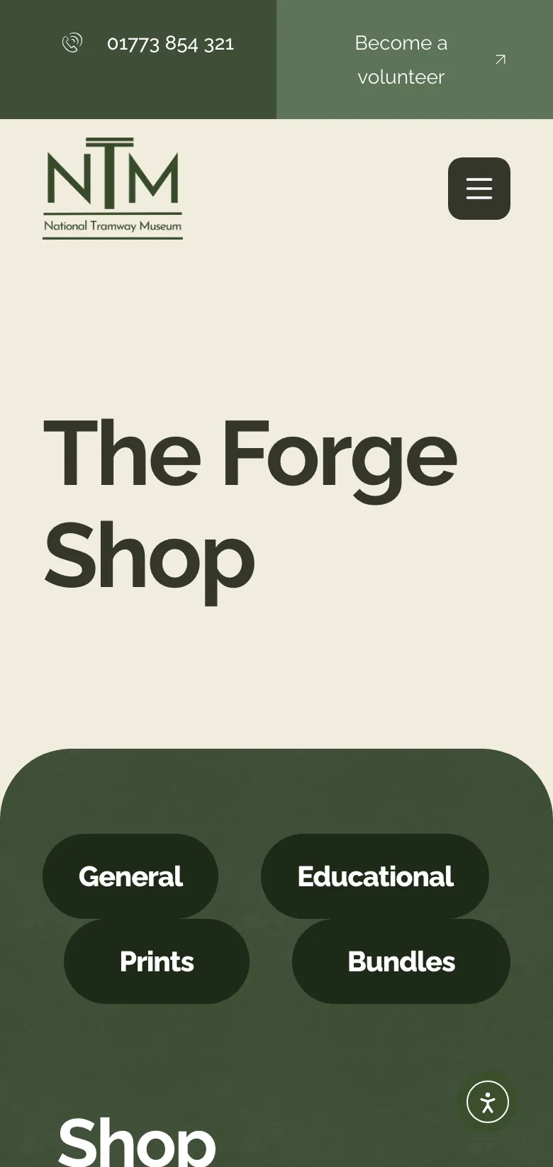 The Forge Shop on mobile
