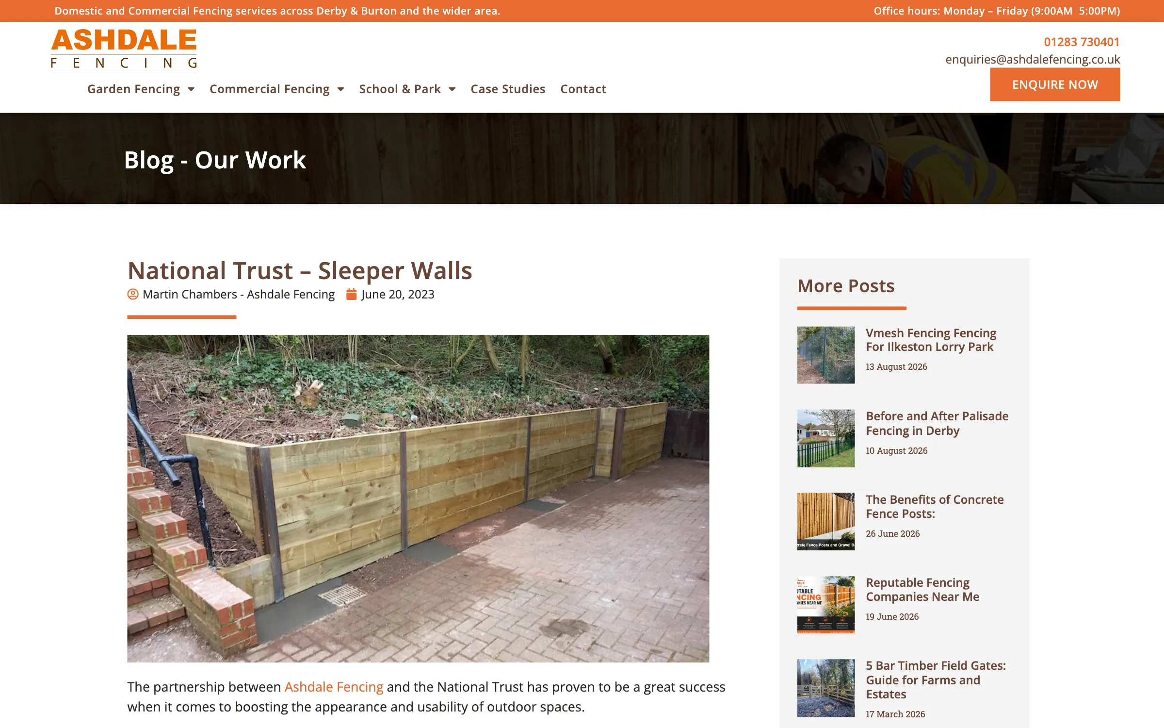 The National Trust sleeper walls project
