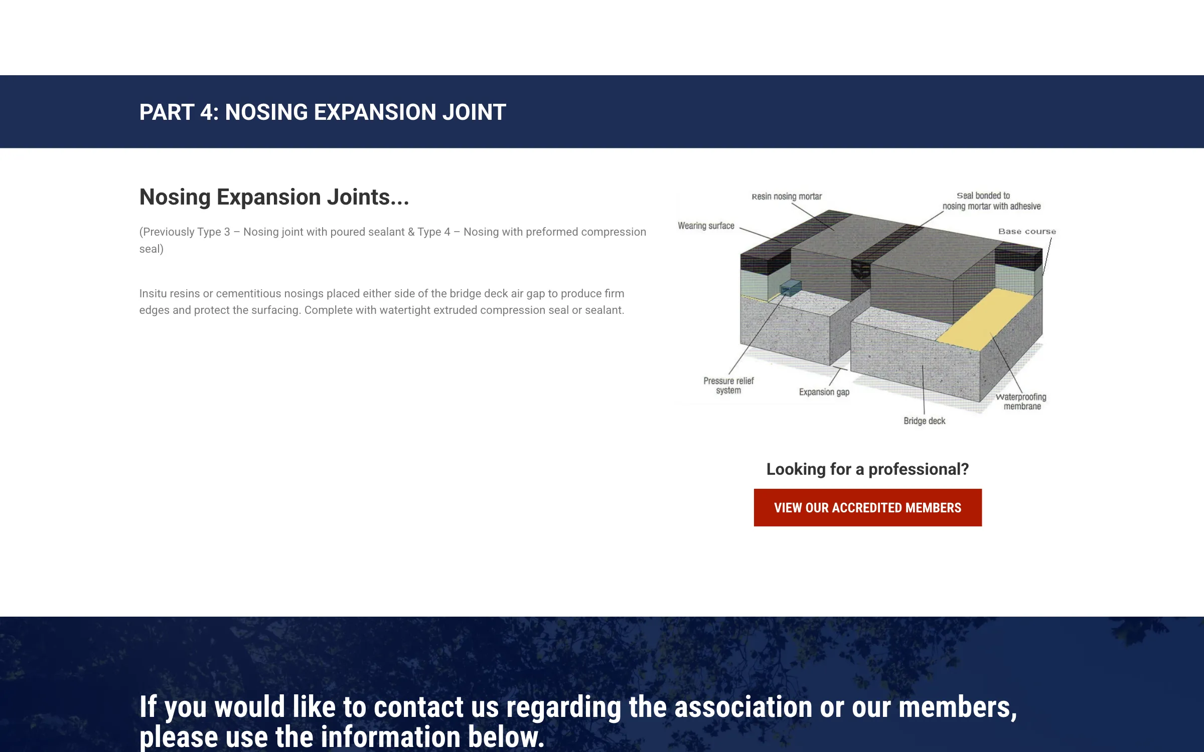 The nosing expansion joint guide