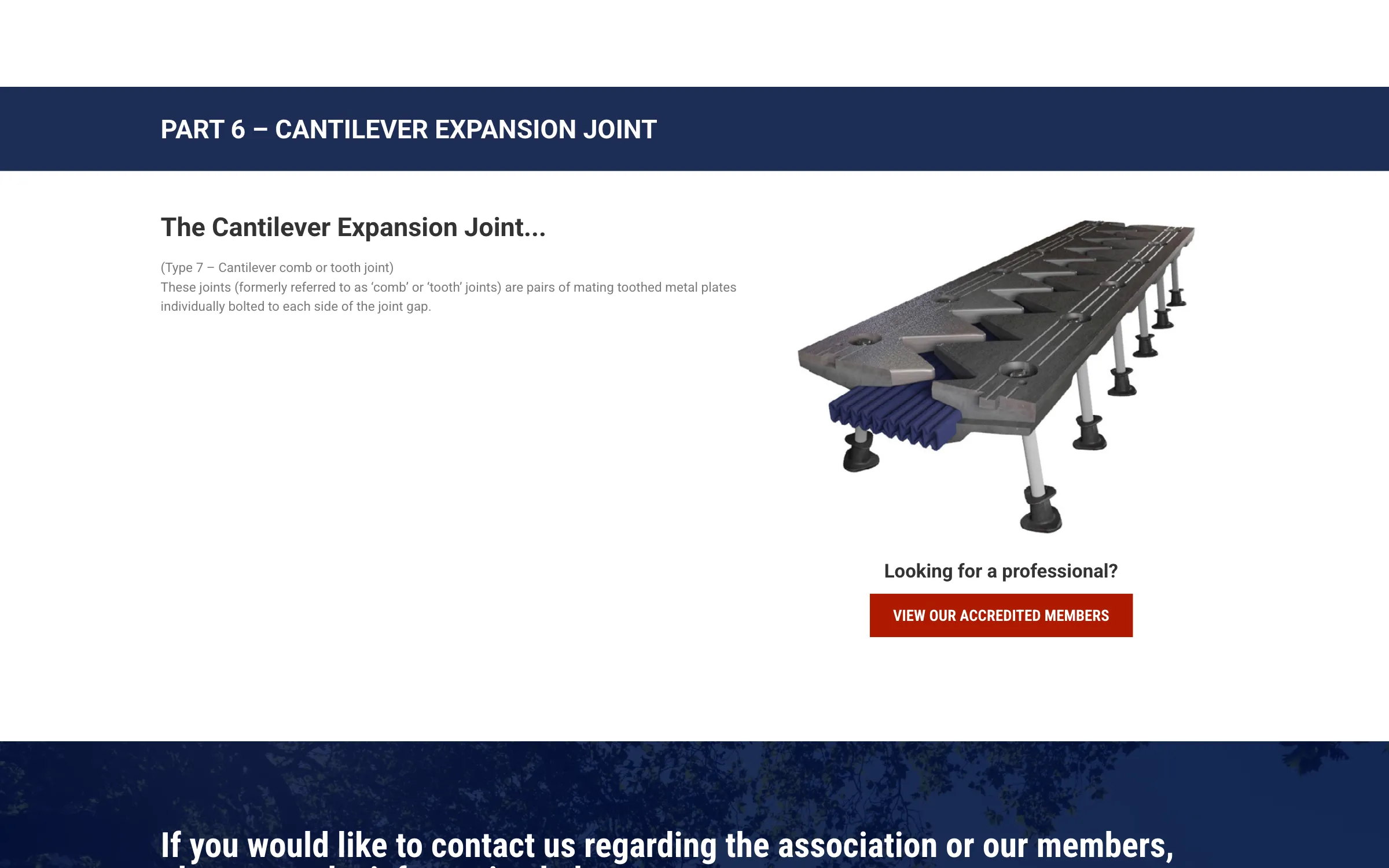 The cantilever expansion joint guide