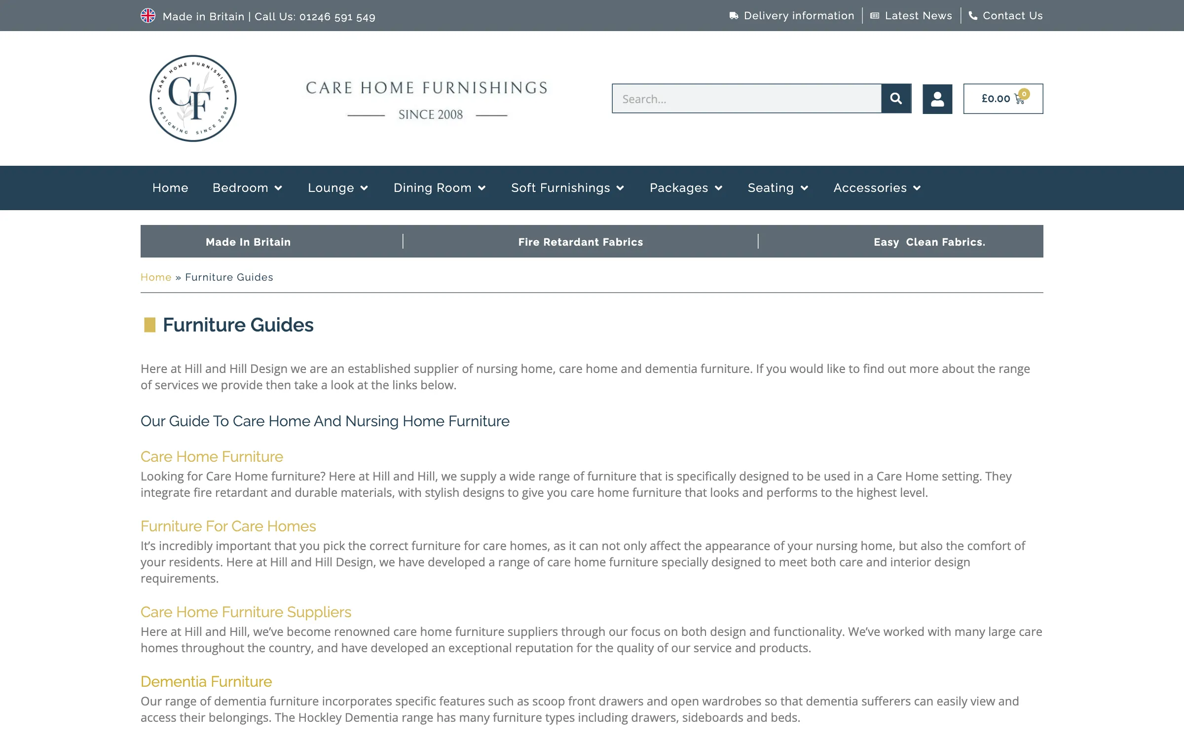 The furniture guides page