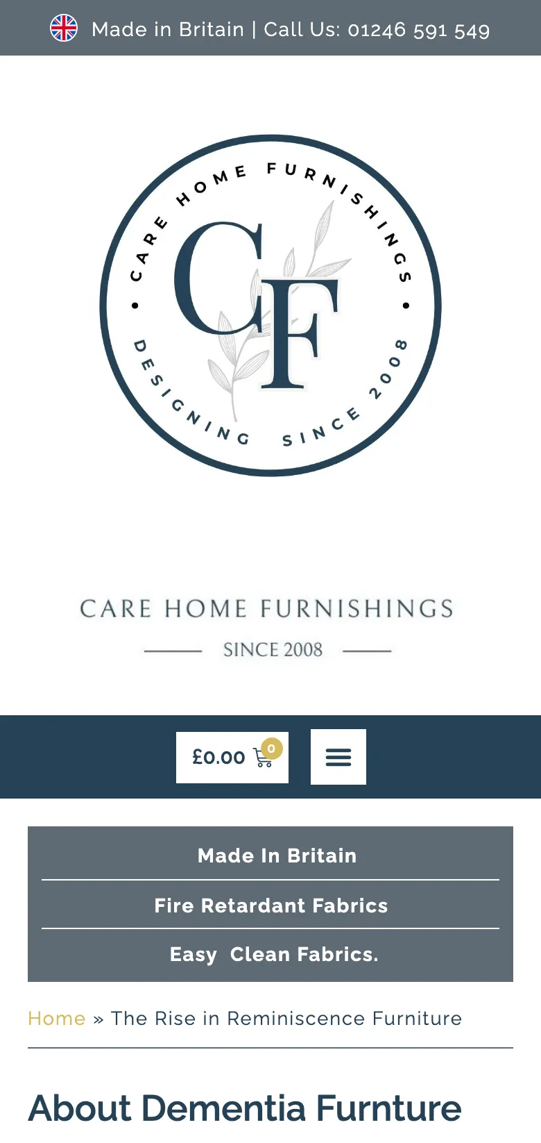 The reminiscence furniture guide, on mobile