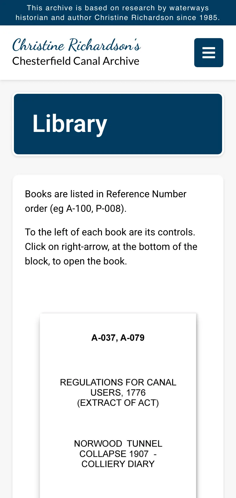 The reference library, on mobile