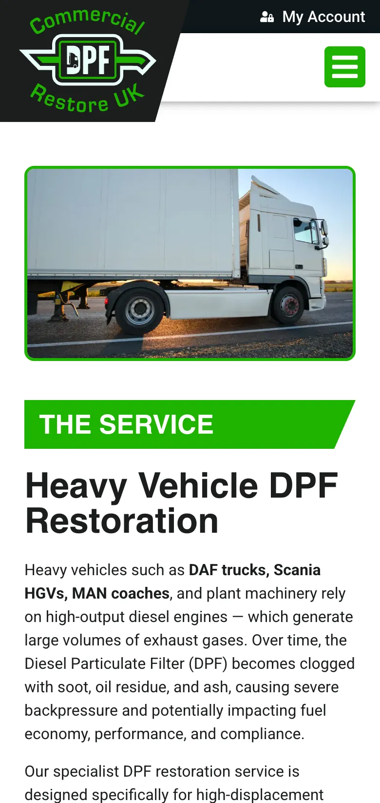 The heavy vehicle service, on mobile