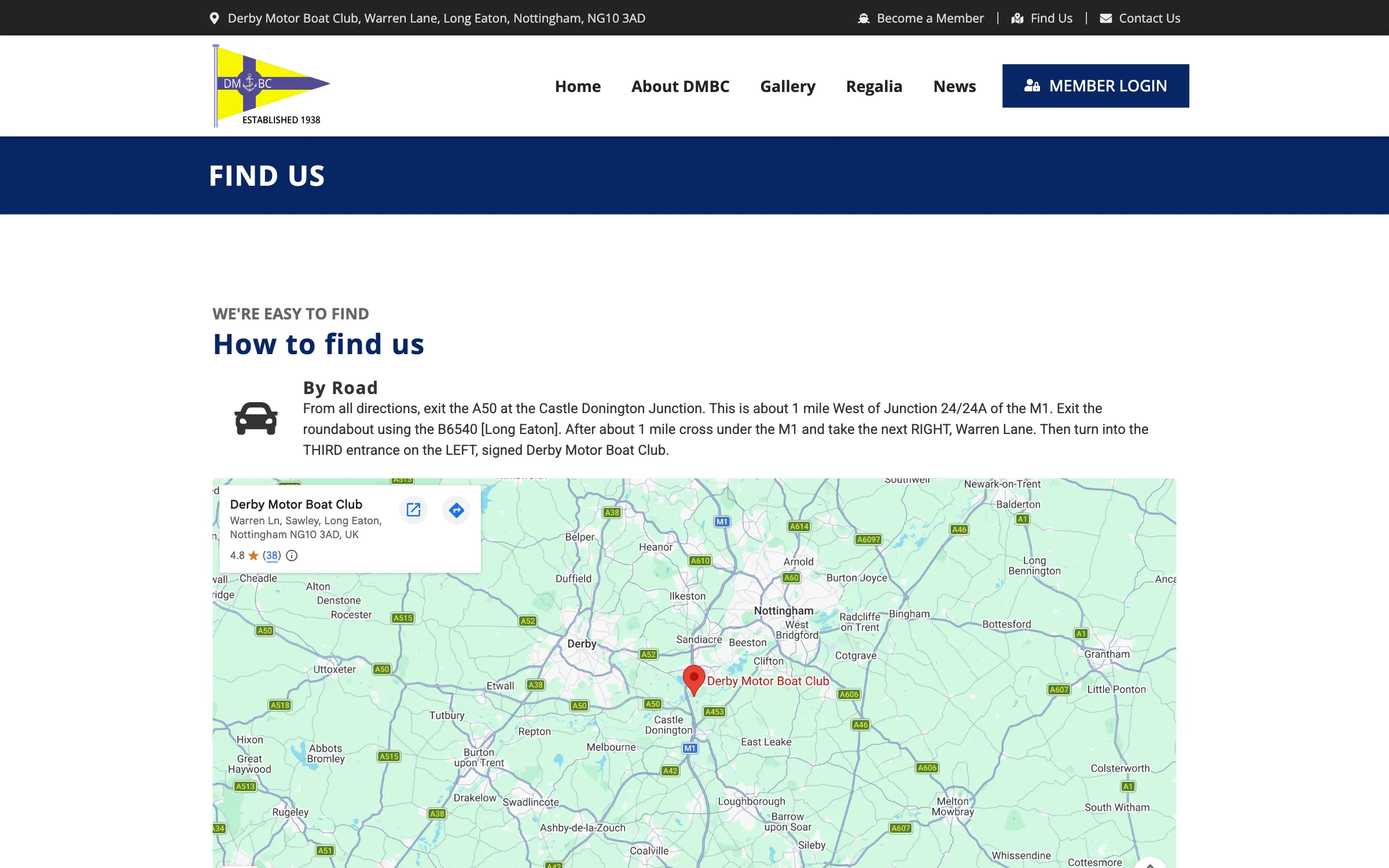 The how-to-find-us page