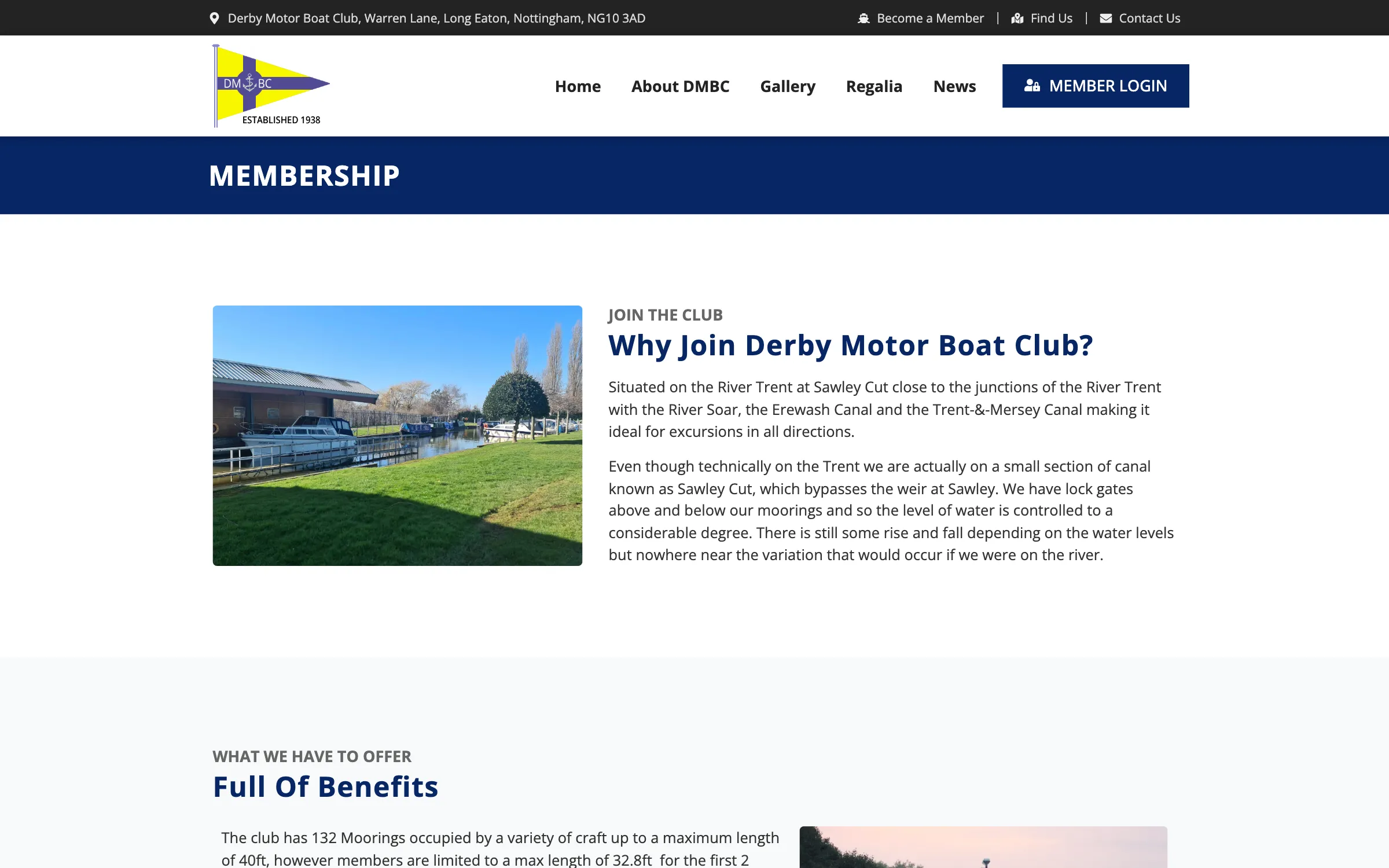 The membership page