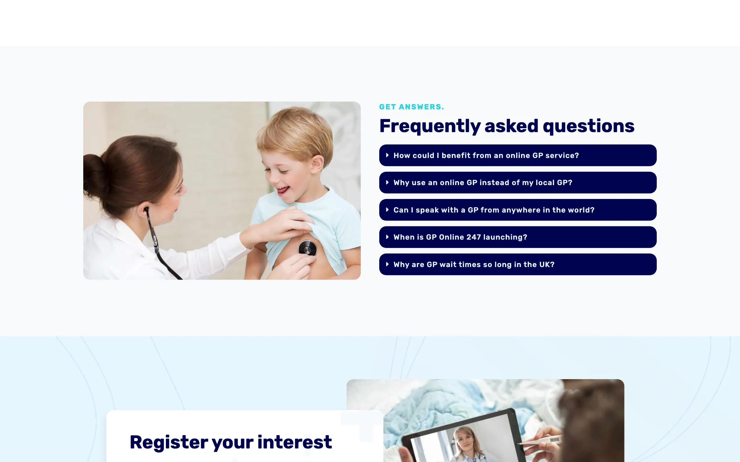The GP Online 247 frequently asked questions
