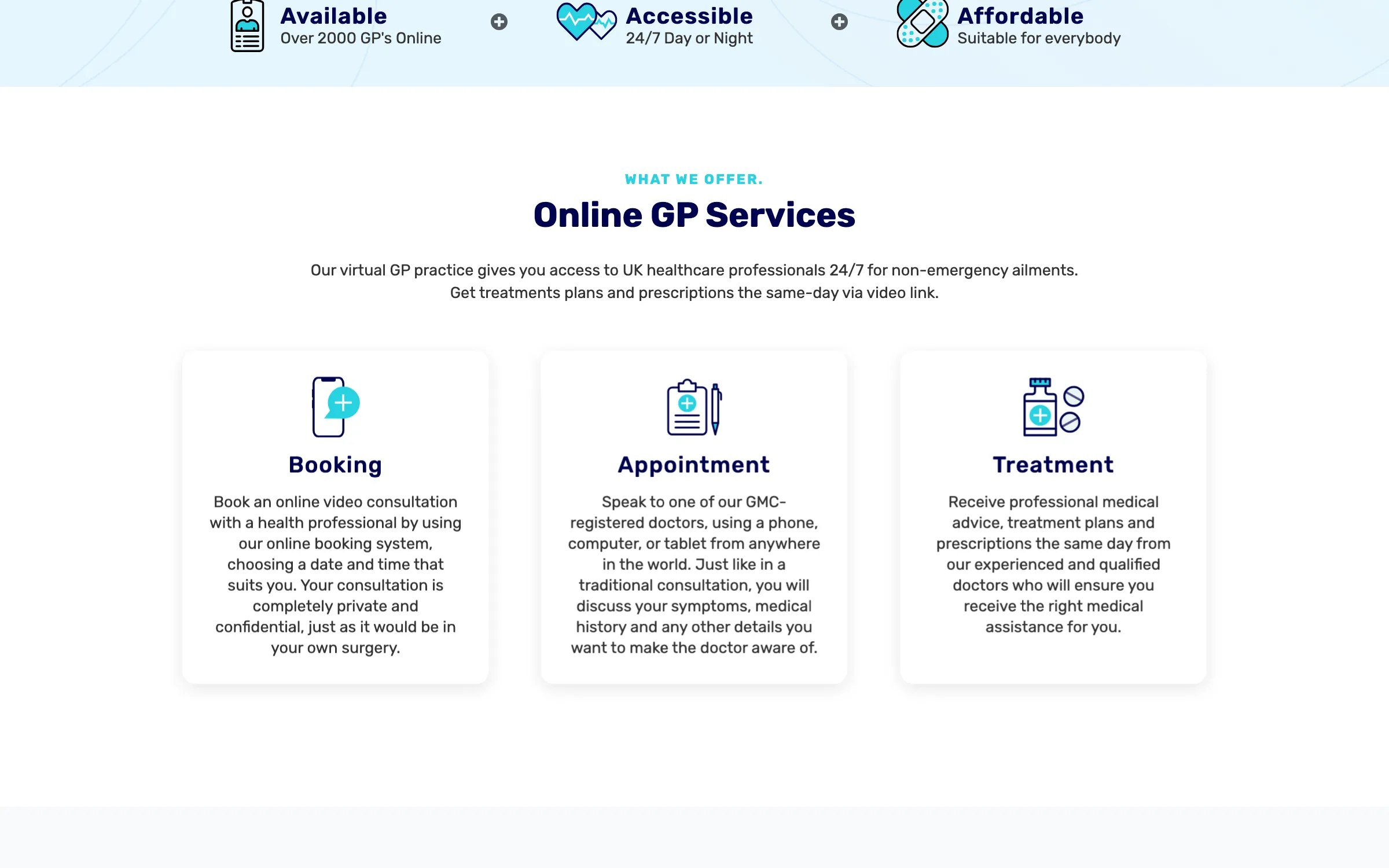 The services section