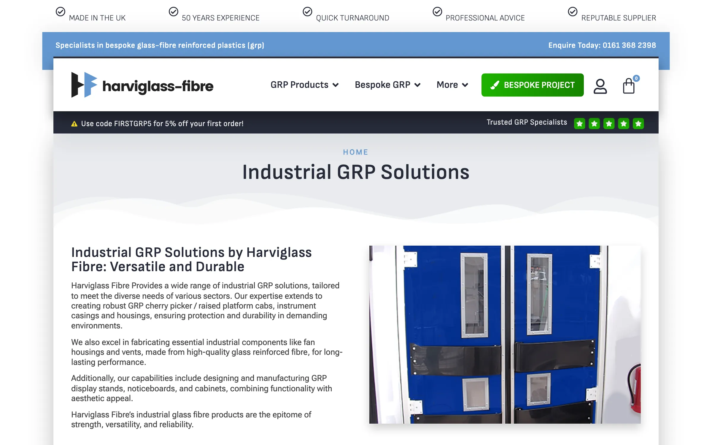 The industrial GRP solutions page