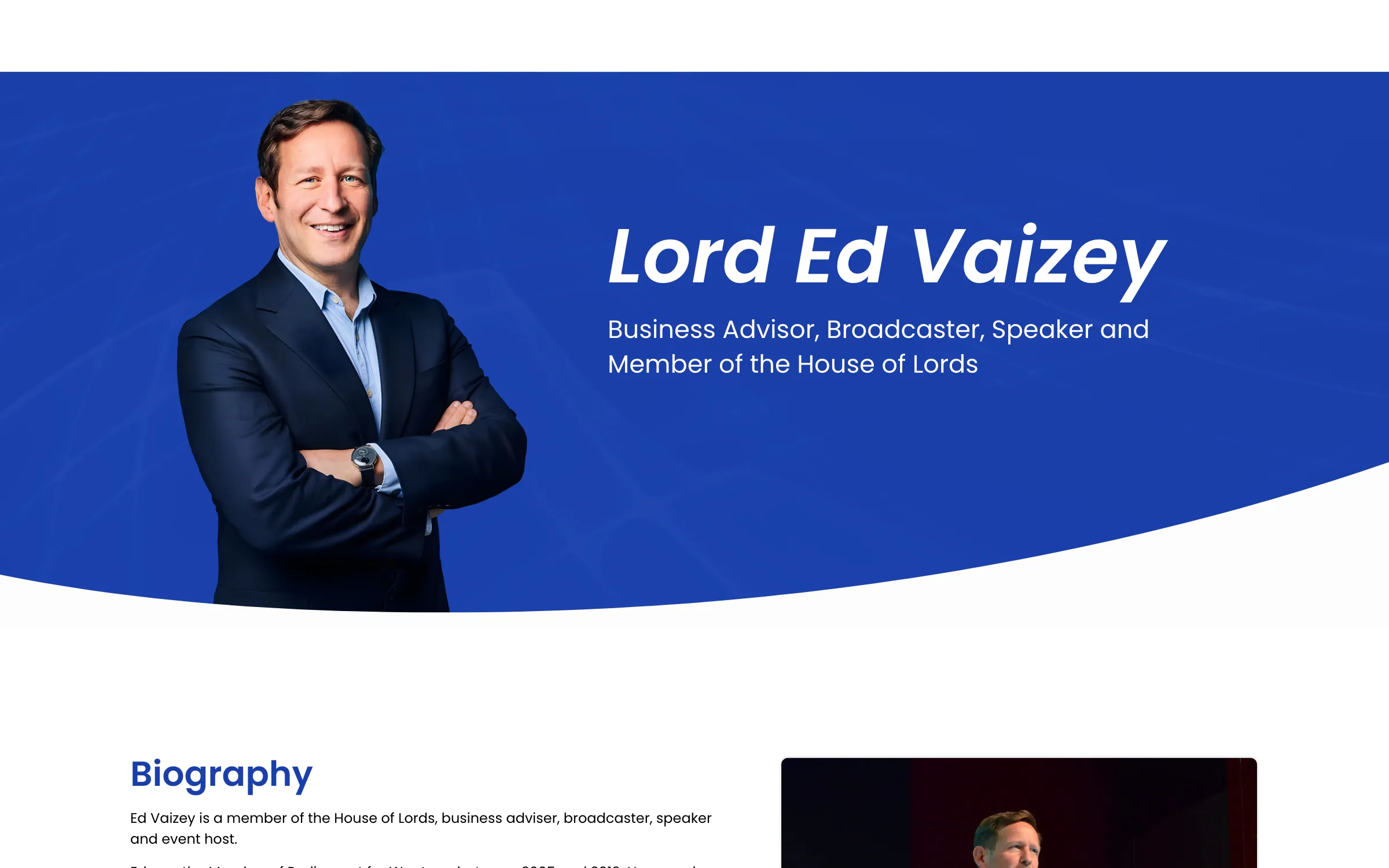 The Lord Ed Vaizey website homepage