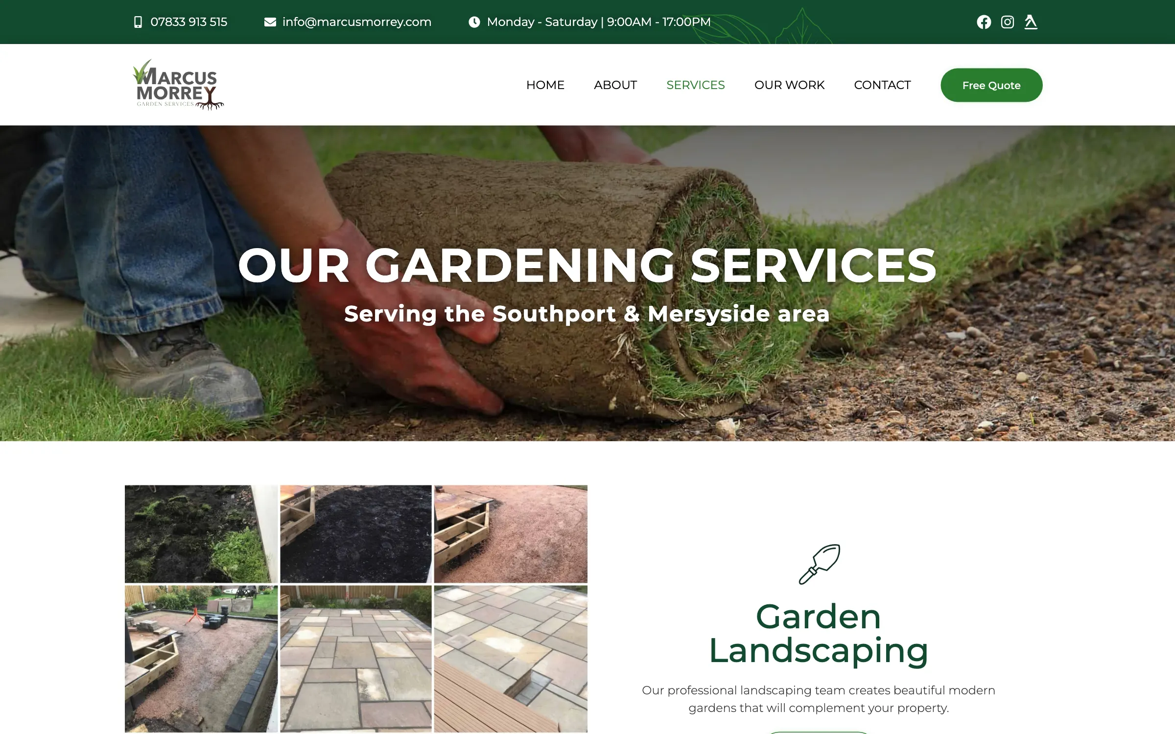 The Marcus Morrey services page