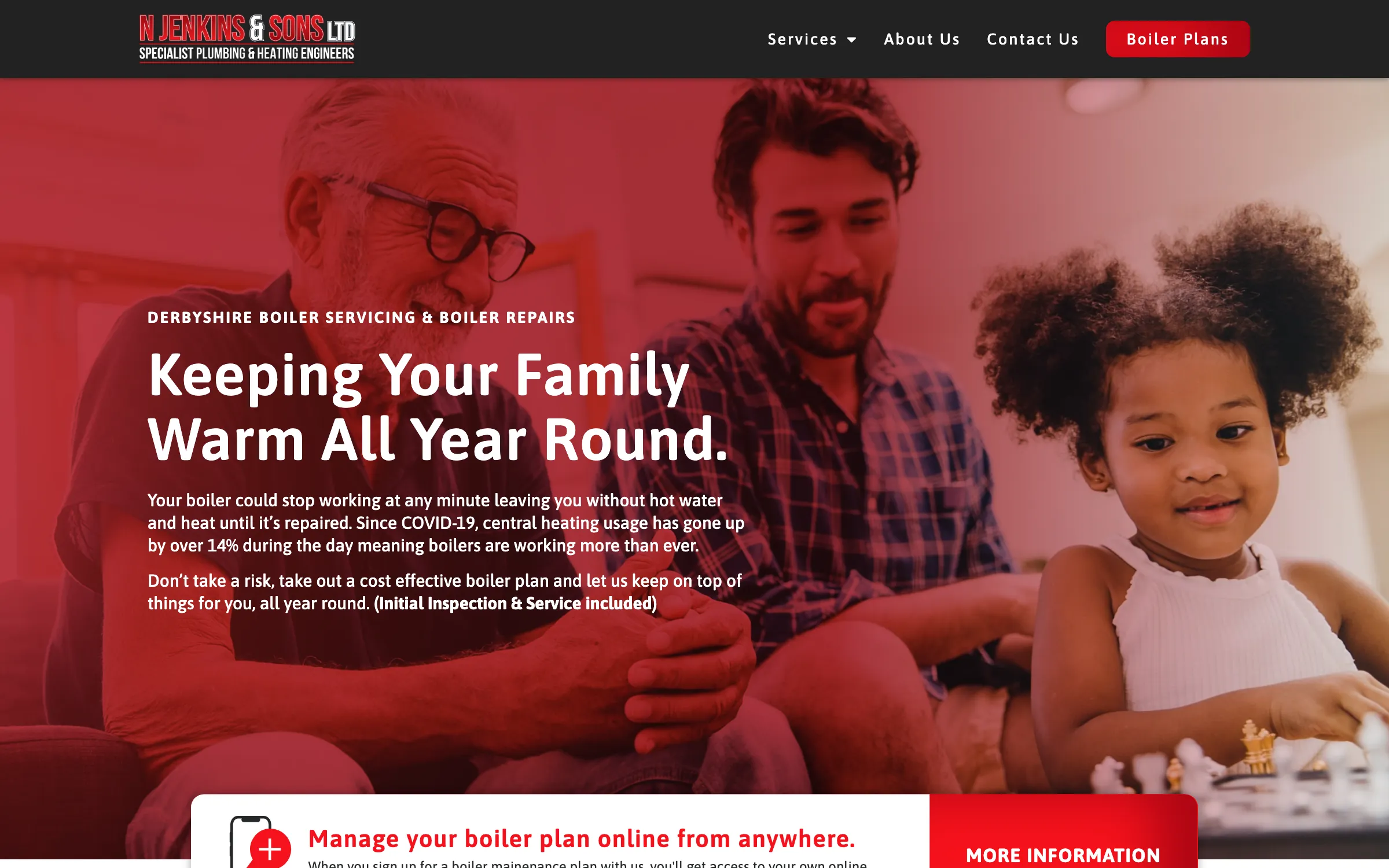 The N Jenkins & Sons website homepage