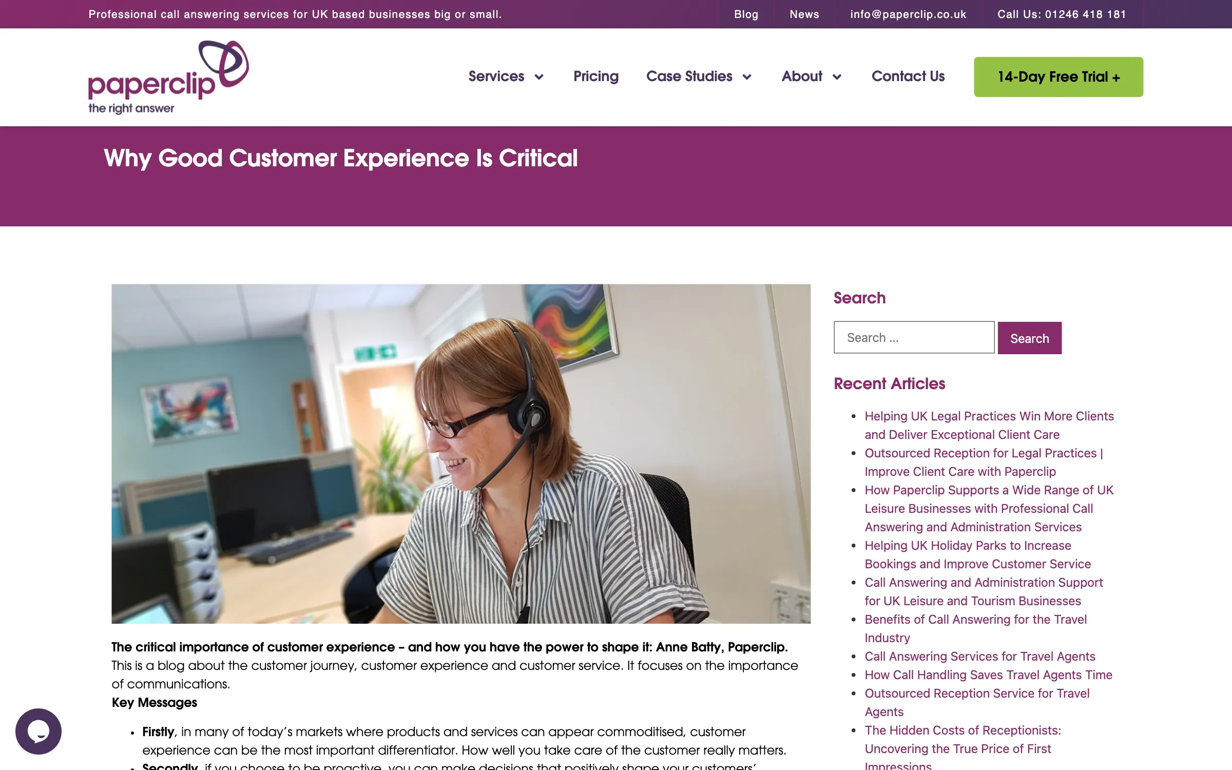 A post on customer experience