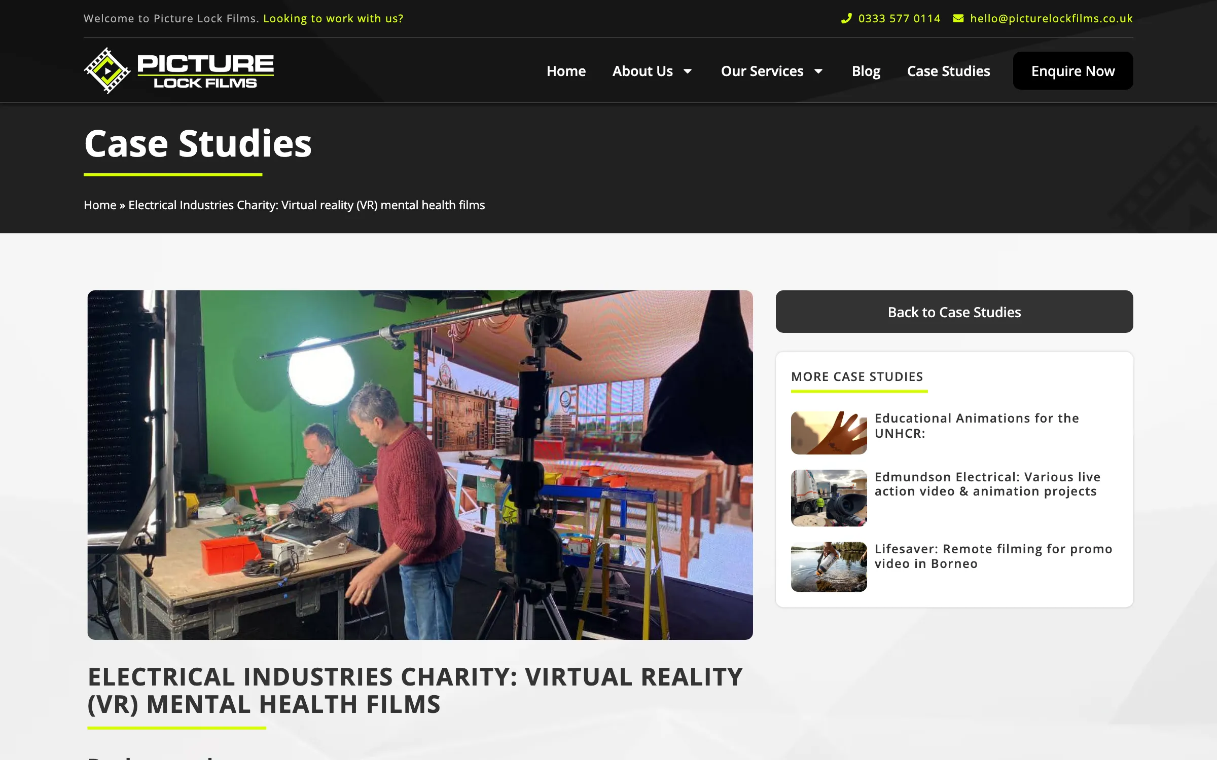 The Electrical Industries Charity VR case study