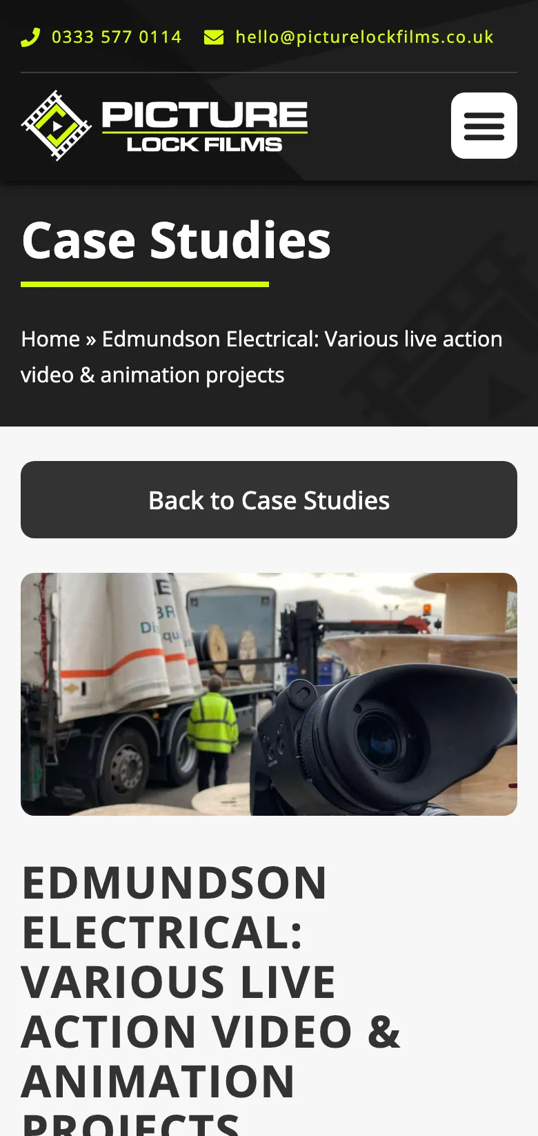 The Edmundson Electrical case study, on mobile