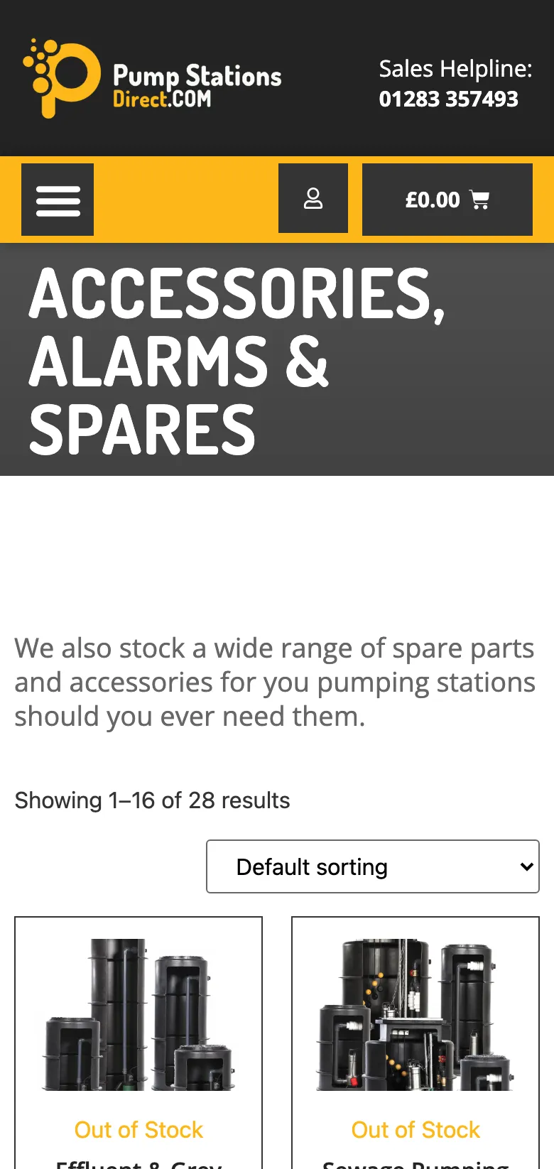 The online shop, on mobile