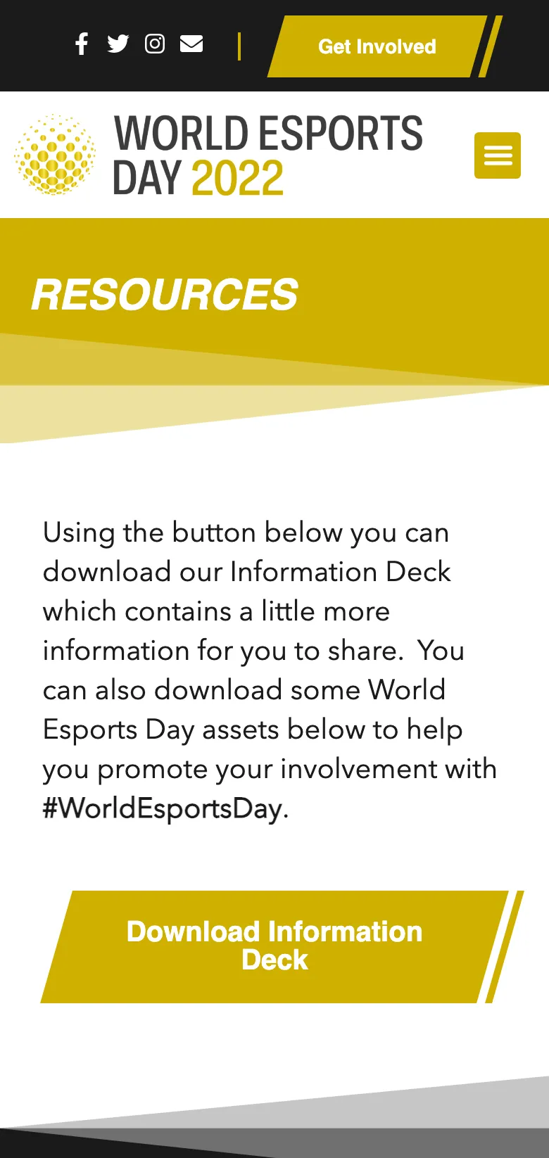 The downloadable resources, on mobile